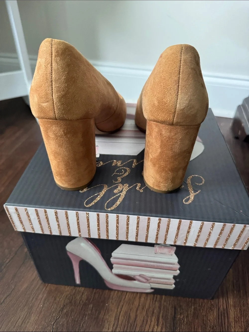 Franco Sarto Tan Suede Pointed-Toe Pumps